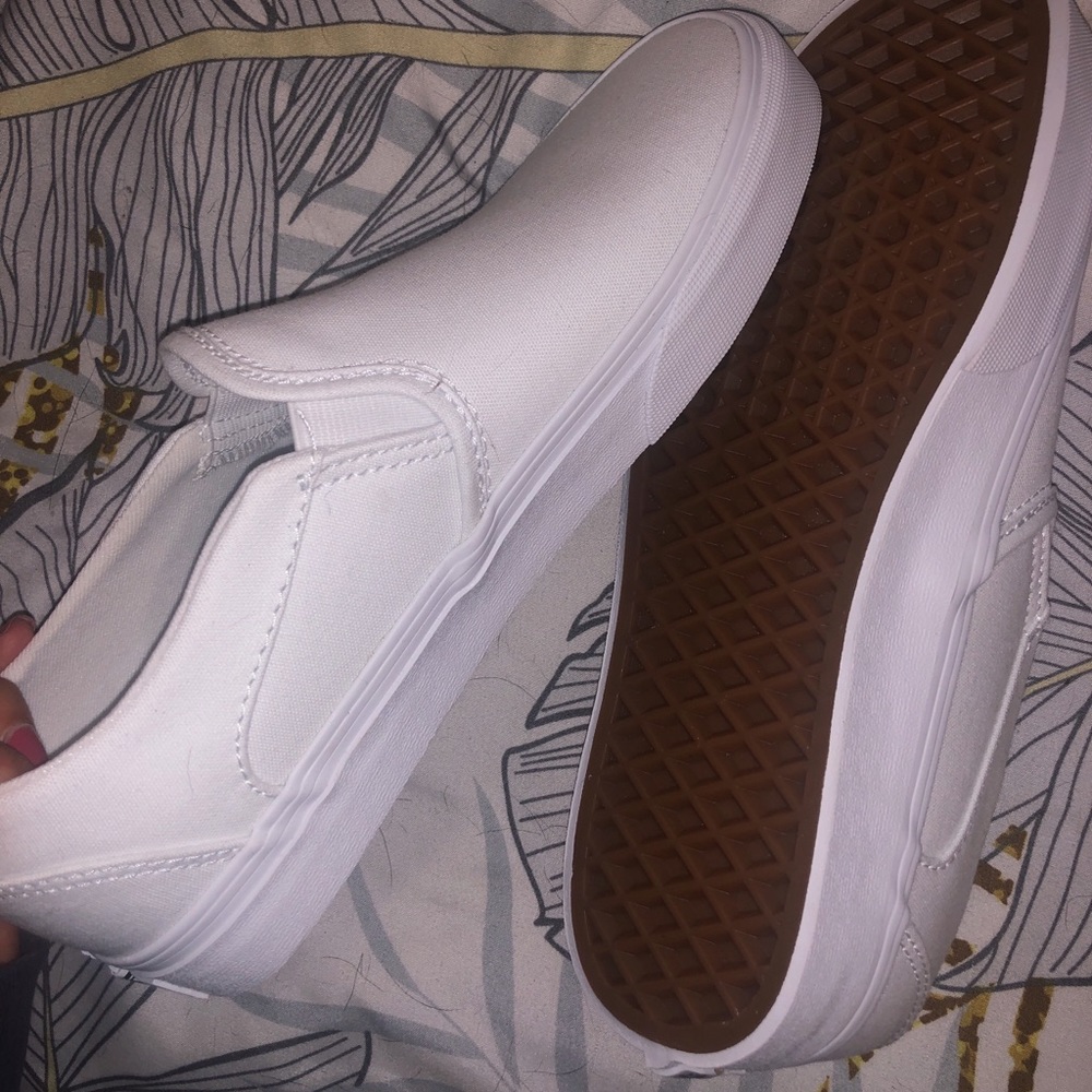 Size 7.5 white Vans